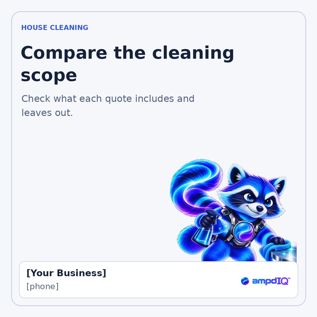 Compare the cleaning scope shop post with space for business details