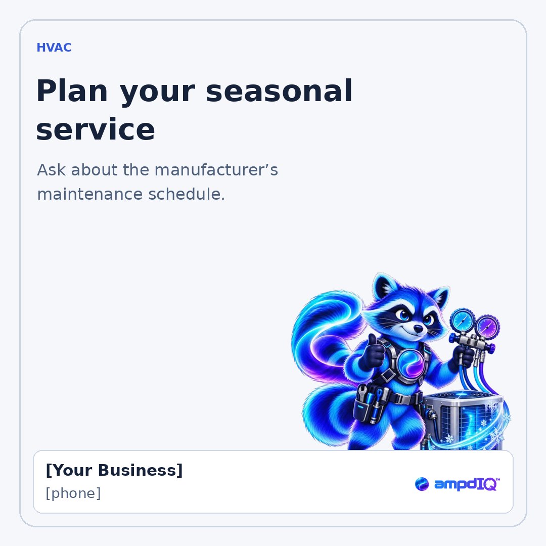 Plan your seasonal service shop post with space for business details