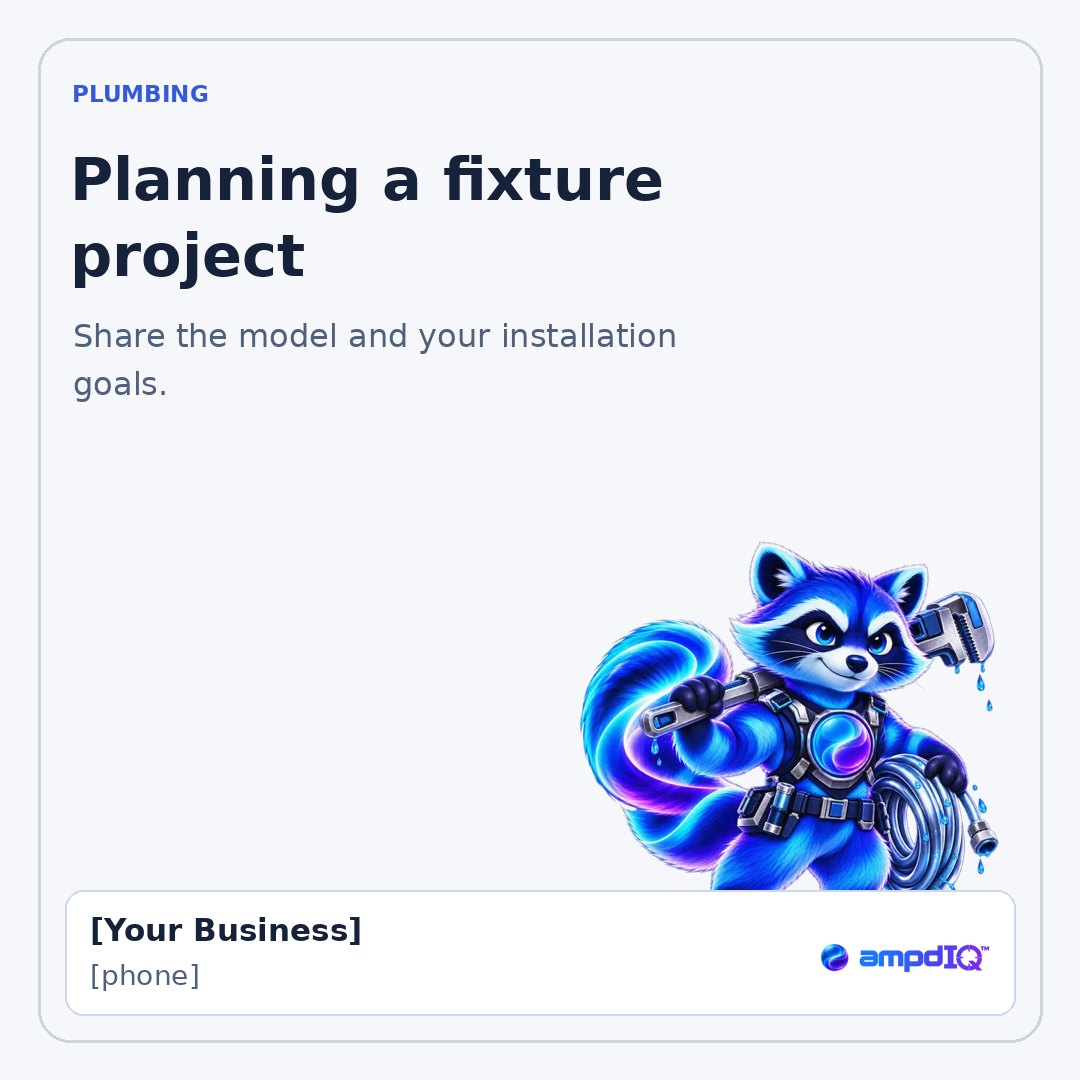 Planning a fixture project shop post with space for business details